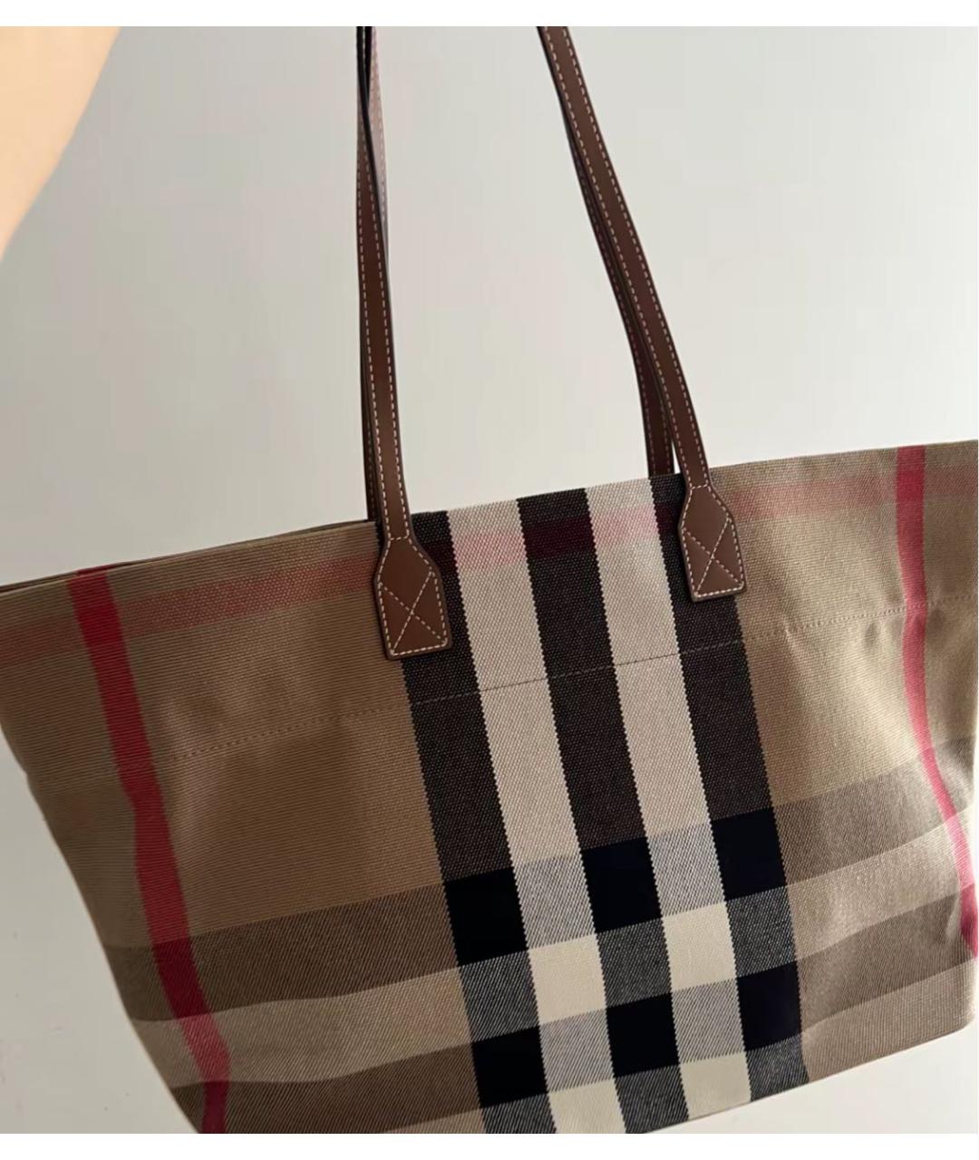 BURBERRY Бежевая сумка тоут, фото 4