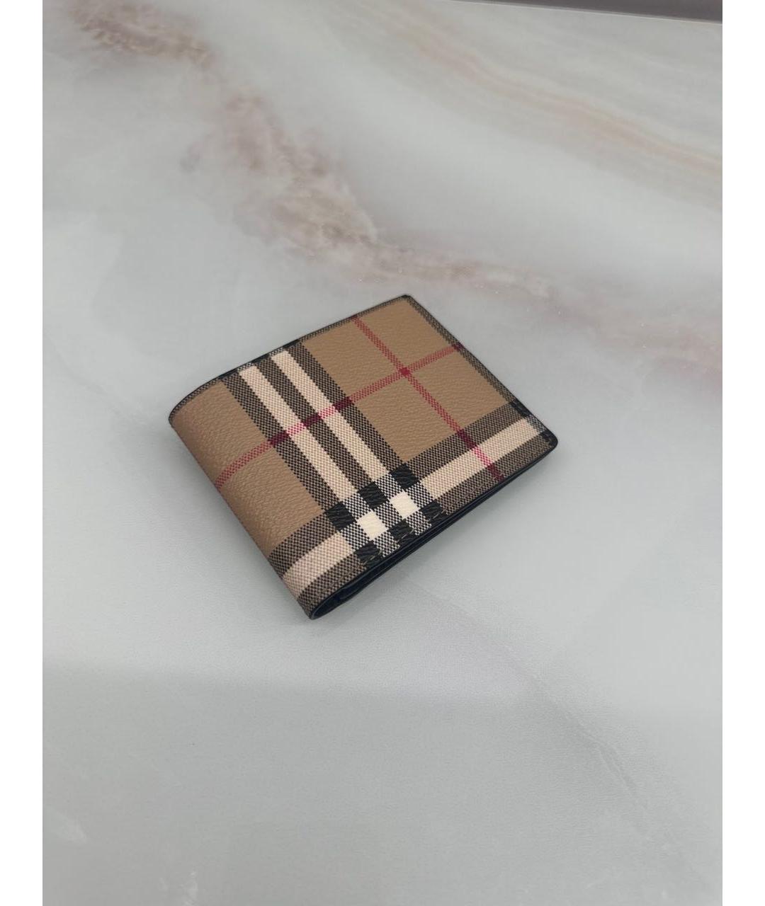 BURBERRY Бежевый кожаный кошелек, фото 5