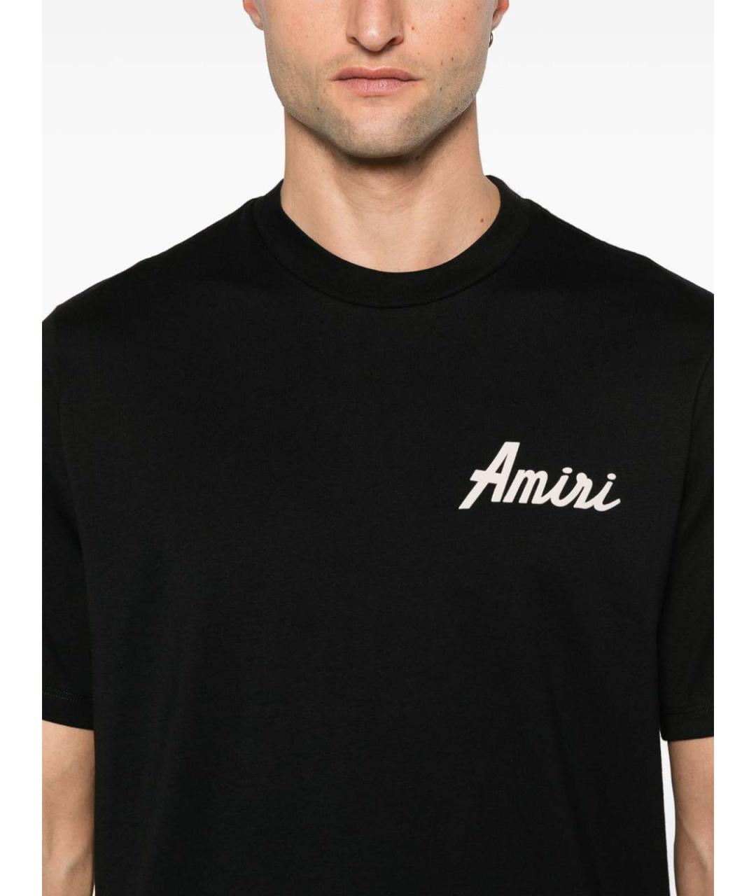 AMIRI Черная хлопковая футболка, фото 2