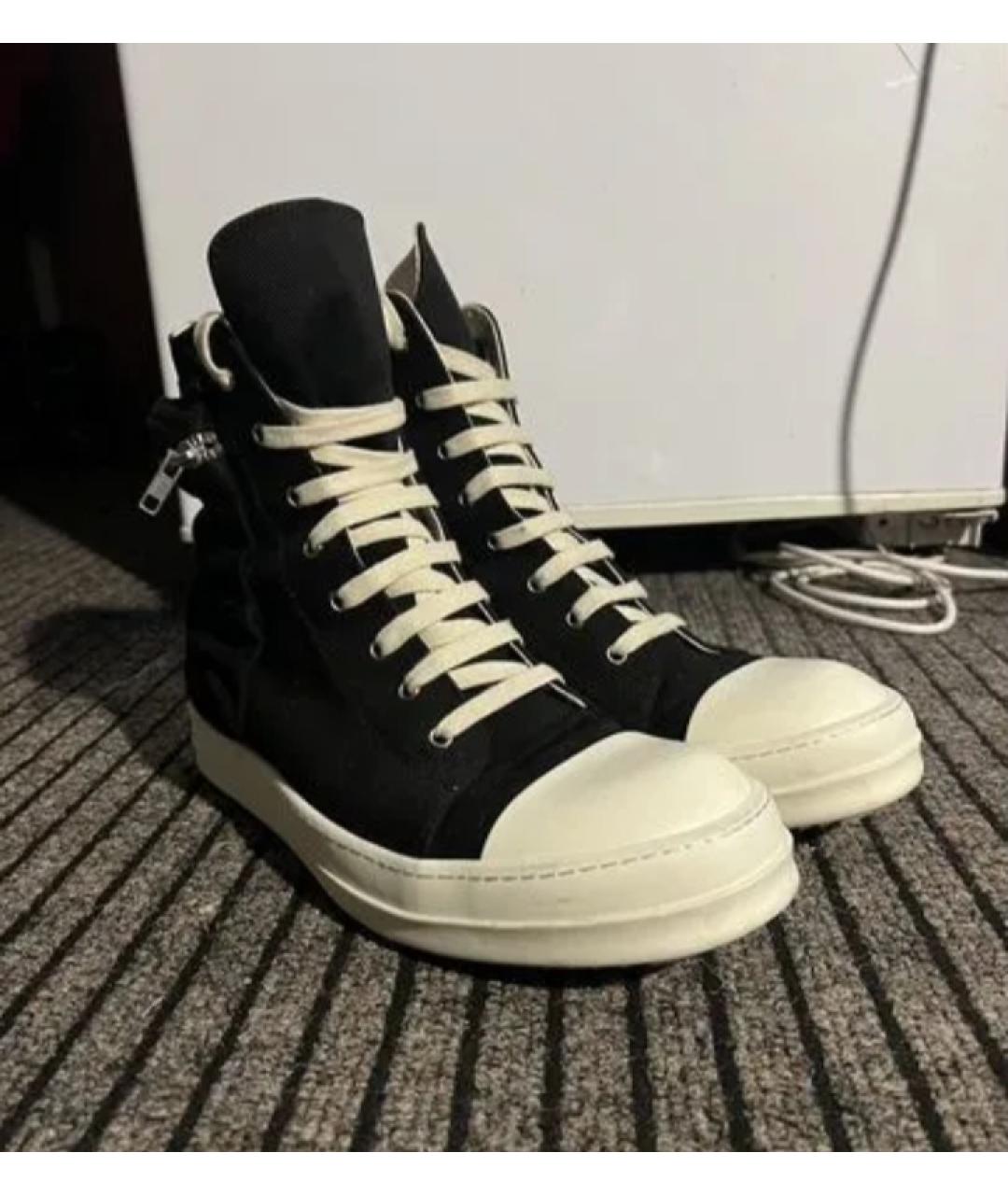 RICK OWENS DRKSHDW Черные высокие кроссовки / кеды, фото 2