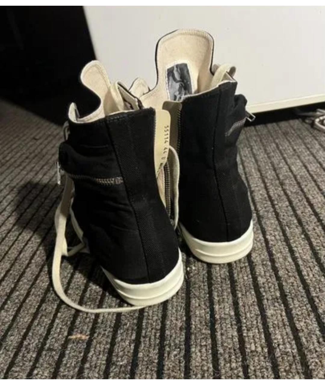 RICK OWENS DRKSHDW Черные высокие кроссовки / кеды, фото 3