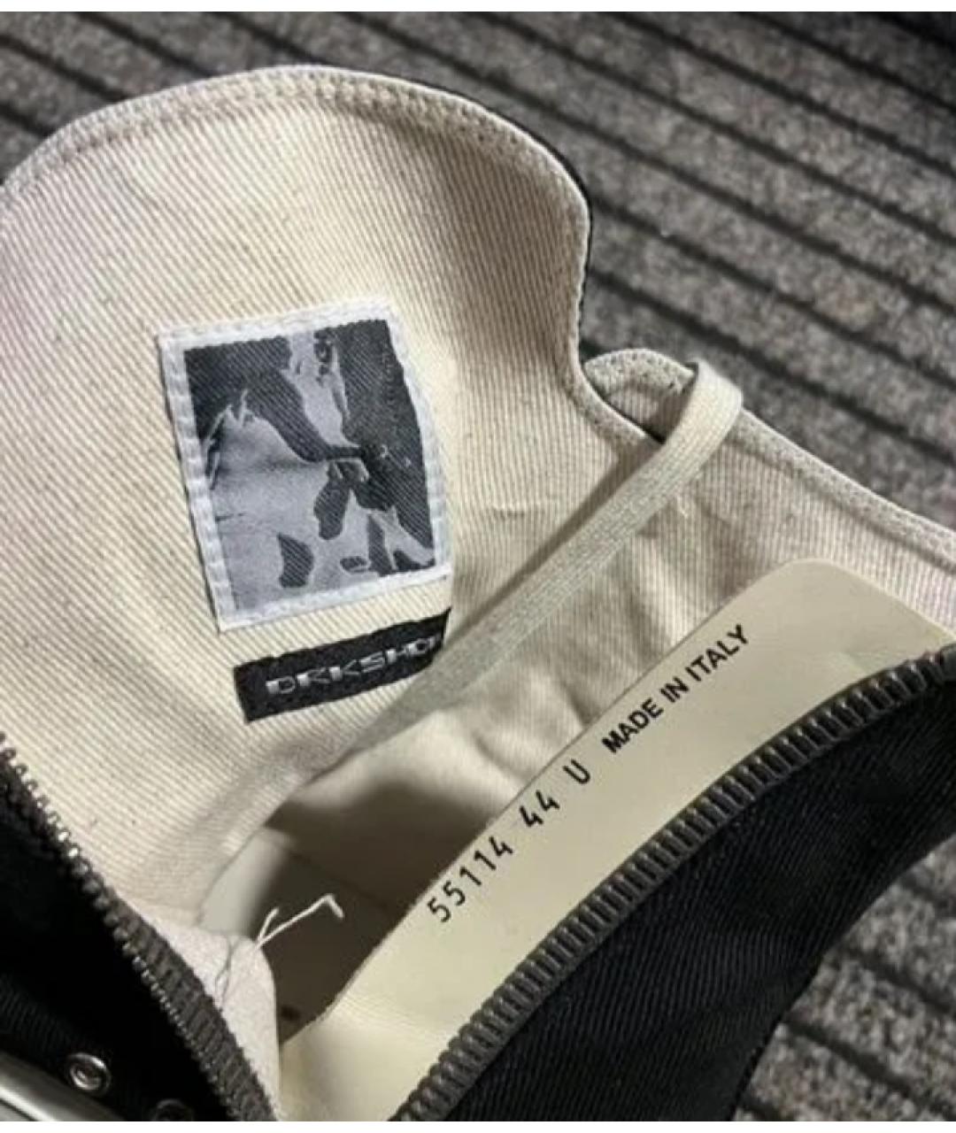 RICK OWENS DRKSHDW Черные высокие кроссовки / кеды, фото 4