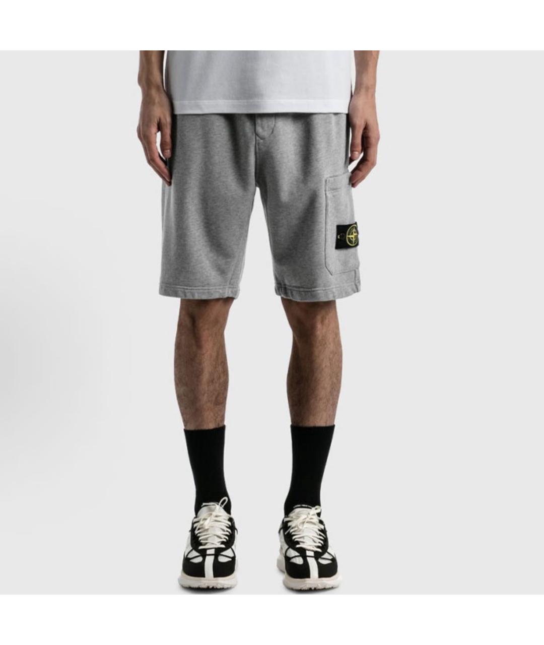 STONE ISLAND Серые шорты, фото 3