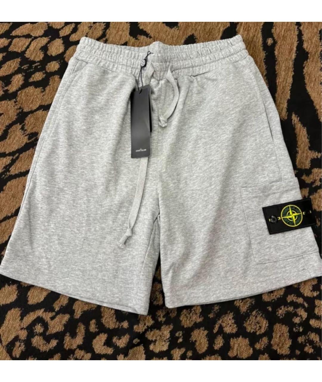 STONE ISLAND Серые шорты, фото 6
