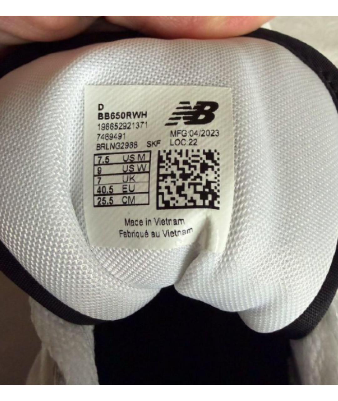 NEW BALANCE Белые замшевые высокие кроссовки / кеды, фото 8