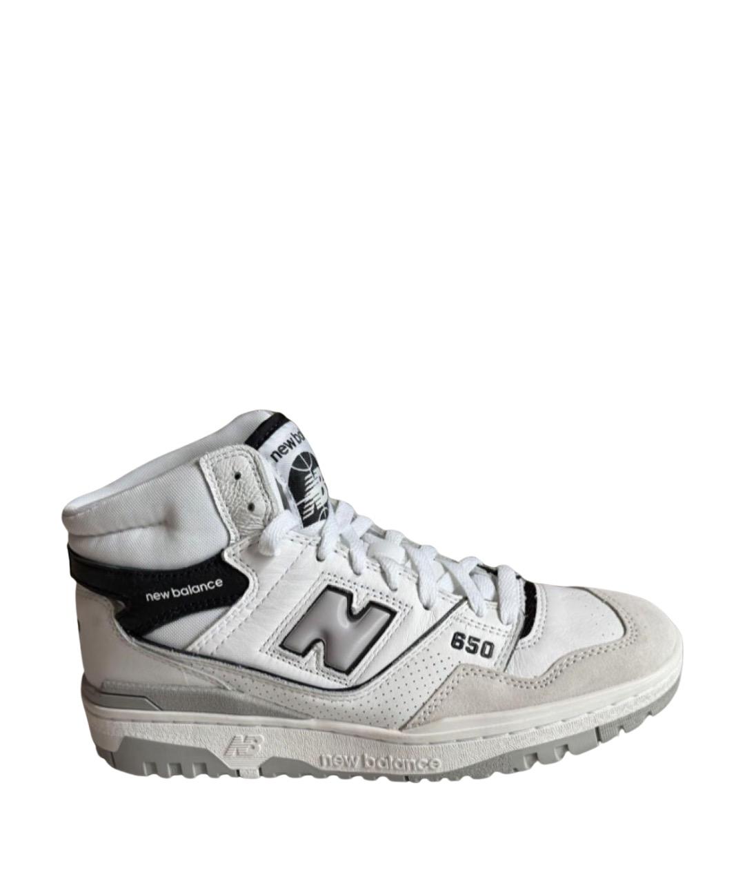 NEW BALANCE Белые замшевые высокие кроссовки / кеды, фото 1