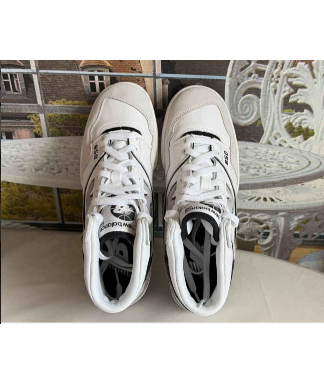 NEW BALANCE Белые замшевые высокие кроссовки / кеды, фото 3