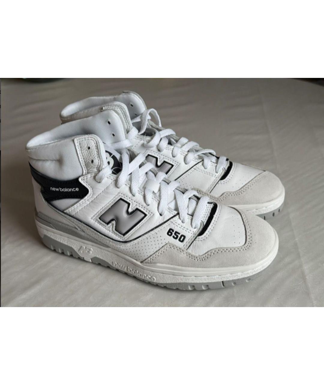 NEW BALANCE Белые замшевые высокие кроссовки / кеды, фото 6