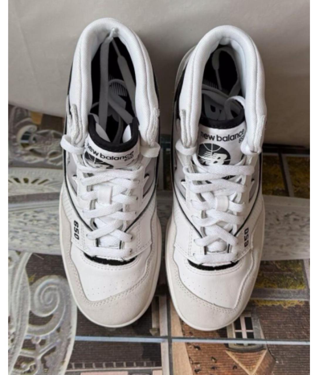 NEW BALANCE Белые замшевые высокие кроссовки / кеды, фото 2