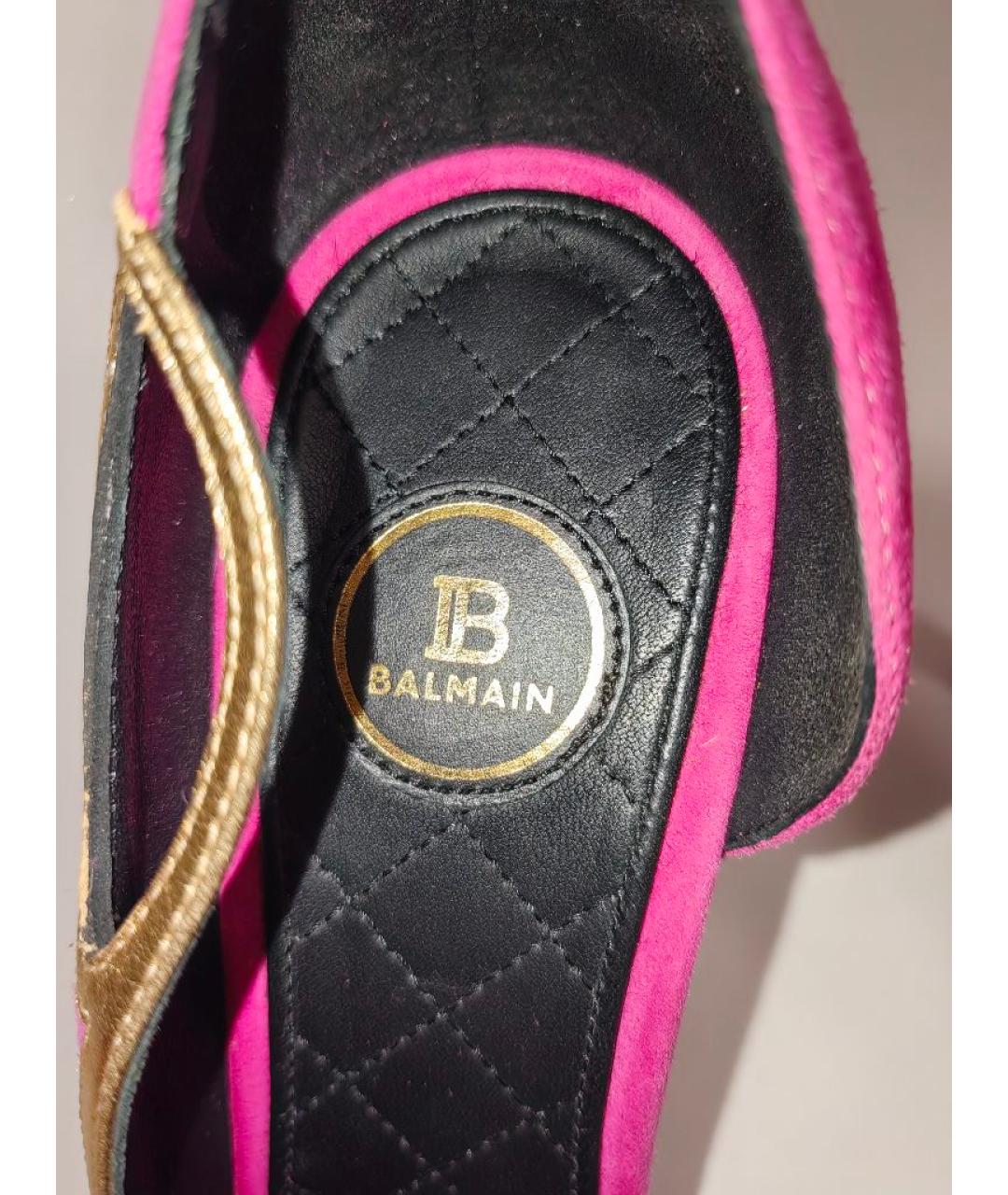 BALMAIN Фуксия замшевые туфли, фото 5