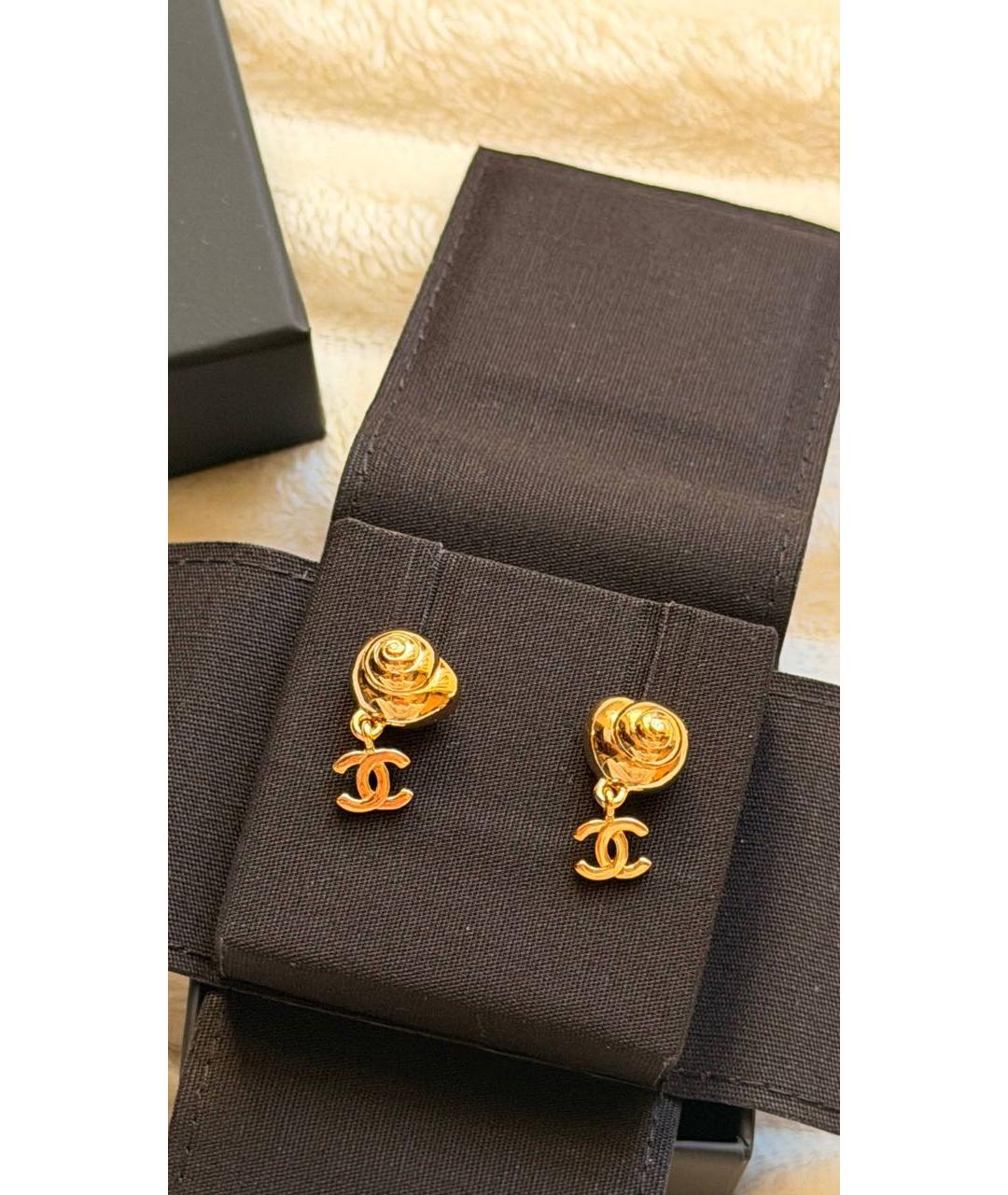 CHANEL Золотые серьги, фото 2