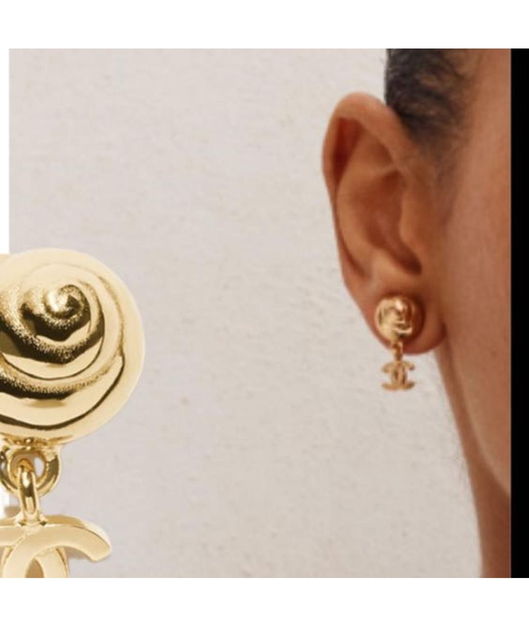 CHANEL Золотые серьги, фото 4