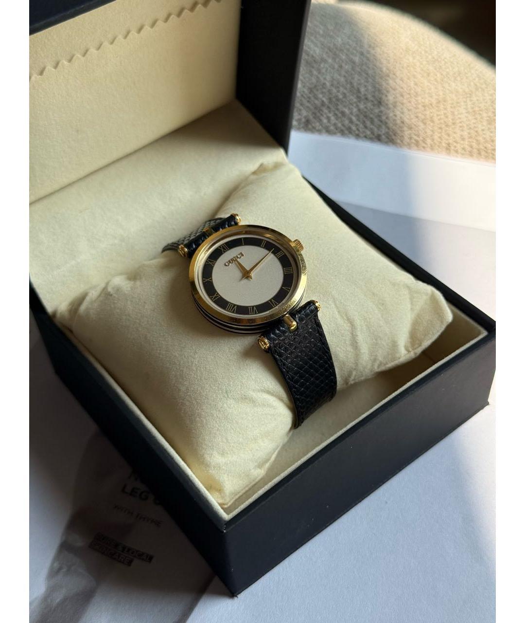 GUCCI Черные стальные часы, фото 4