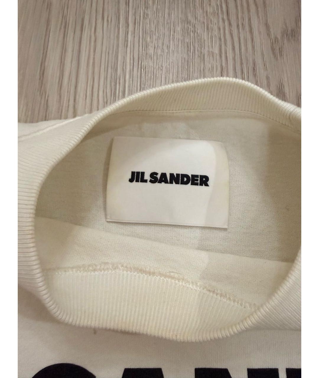 JIL SANDER Белая хлопковая футболка, фото 4