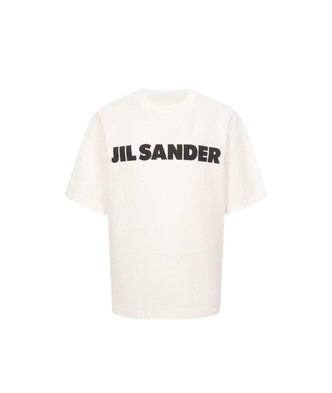 JIL SANDER Белая хлопковая футболка, фото 1