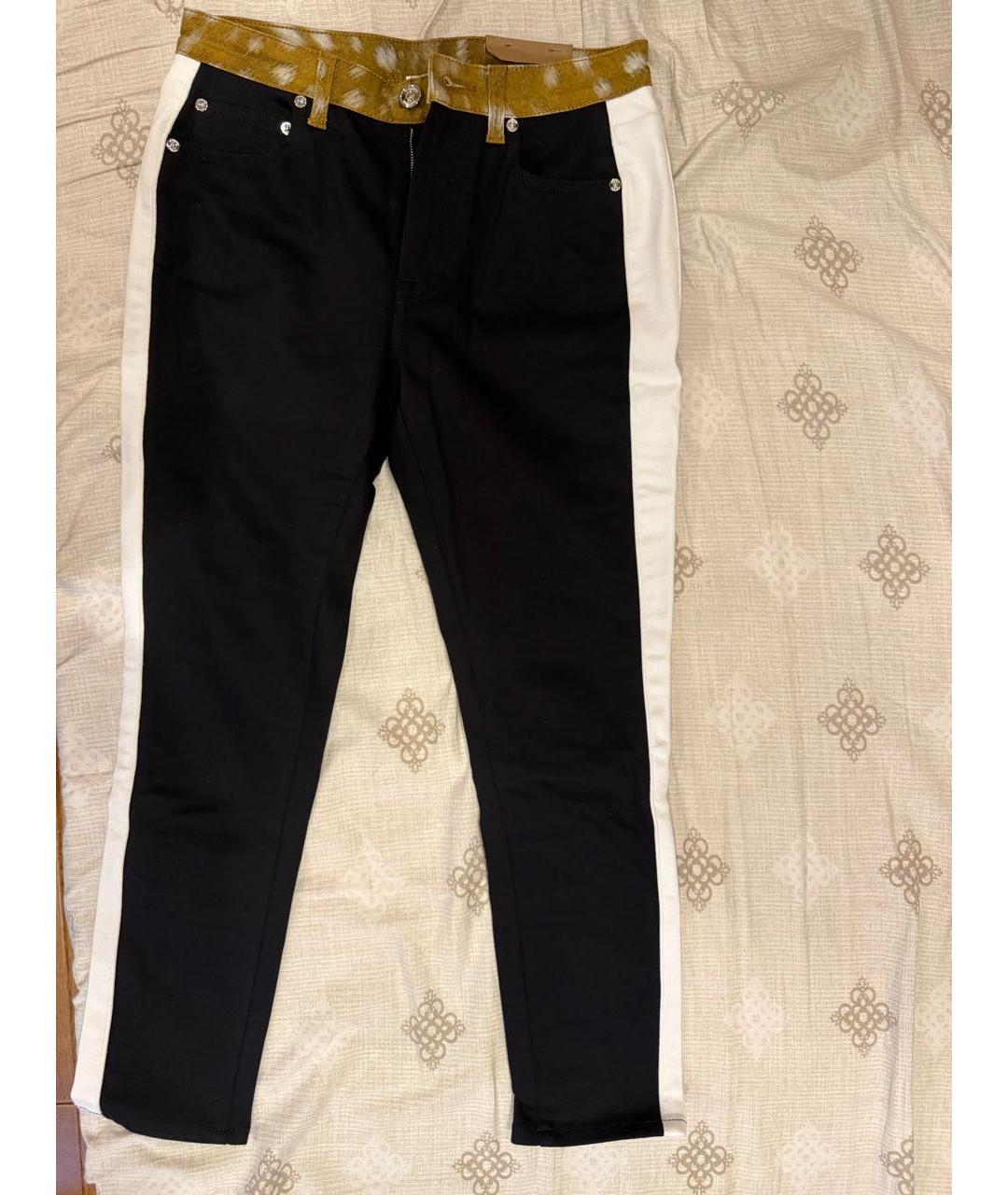 BURBERRY Черные хлопковые брюки узкие, фото 4