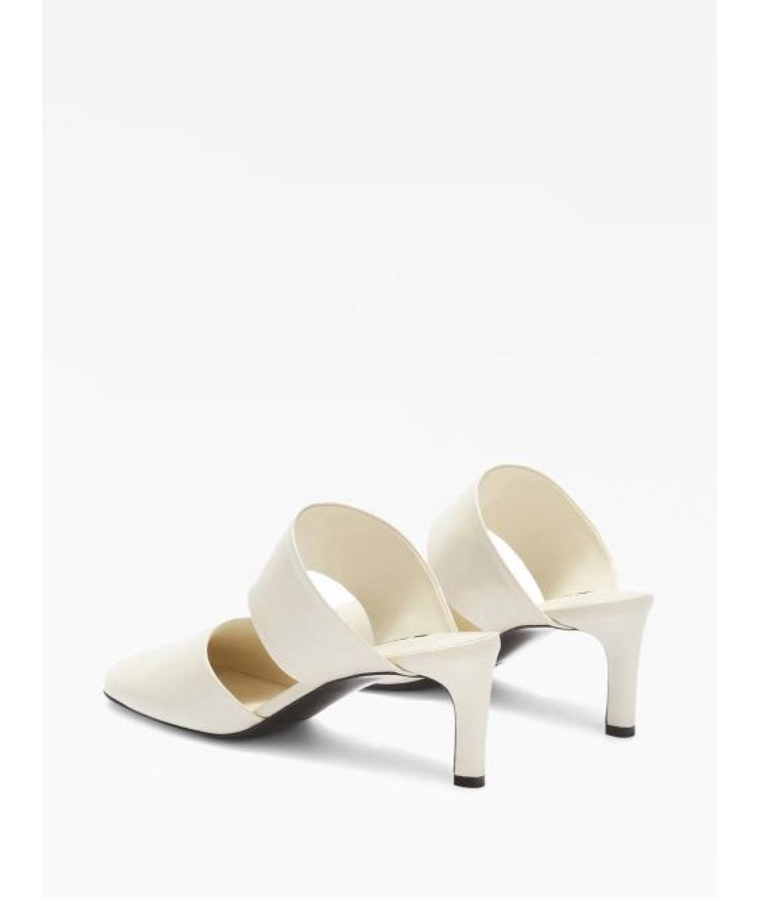 JIL SANDER Белые кожаные лоферы, фото 3