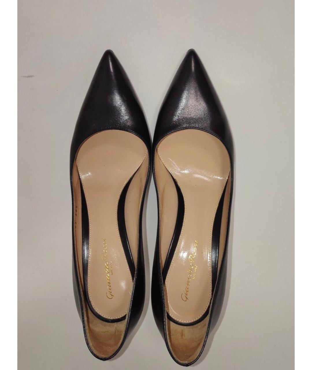 GIANVITO ROSSI Черные кожаные туфли, фото 3