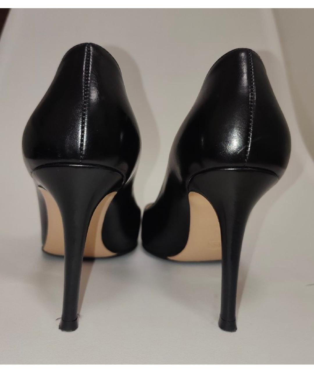 GIANVITO ROSSI Черные кожаные туфли, фото 4
