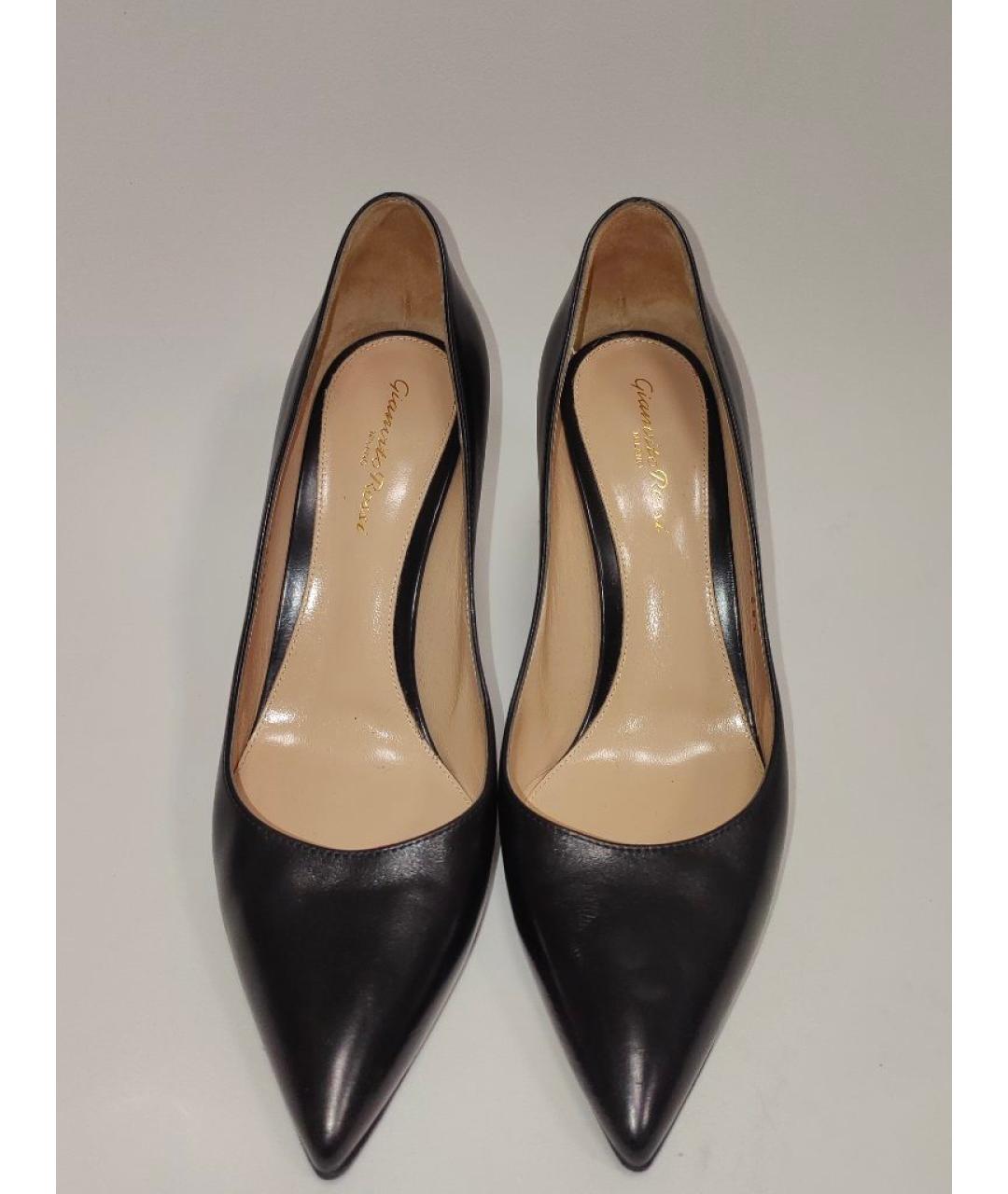 GIANVITO ROSSI Черные кожаные туфли, фото 2