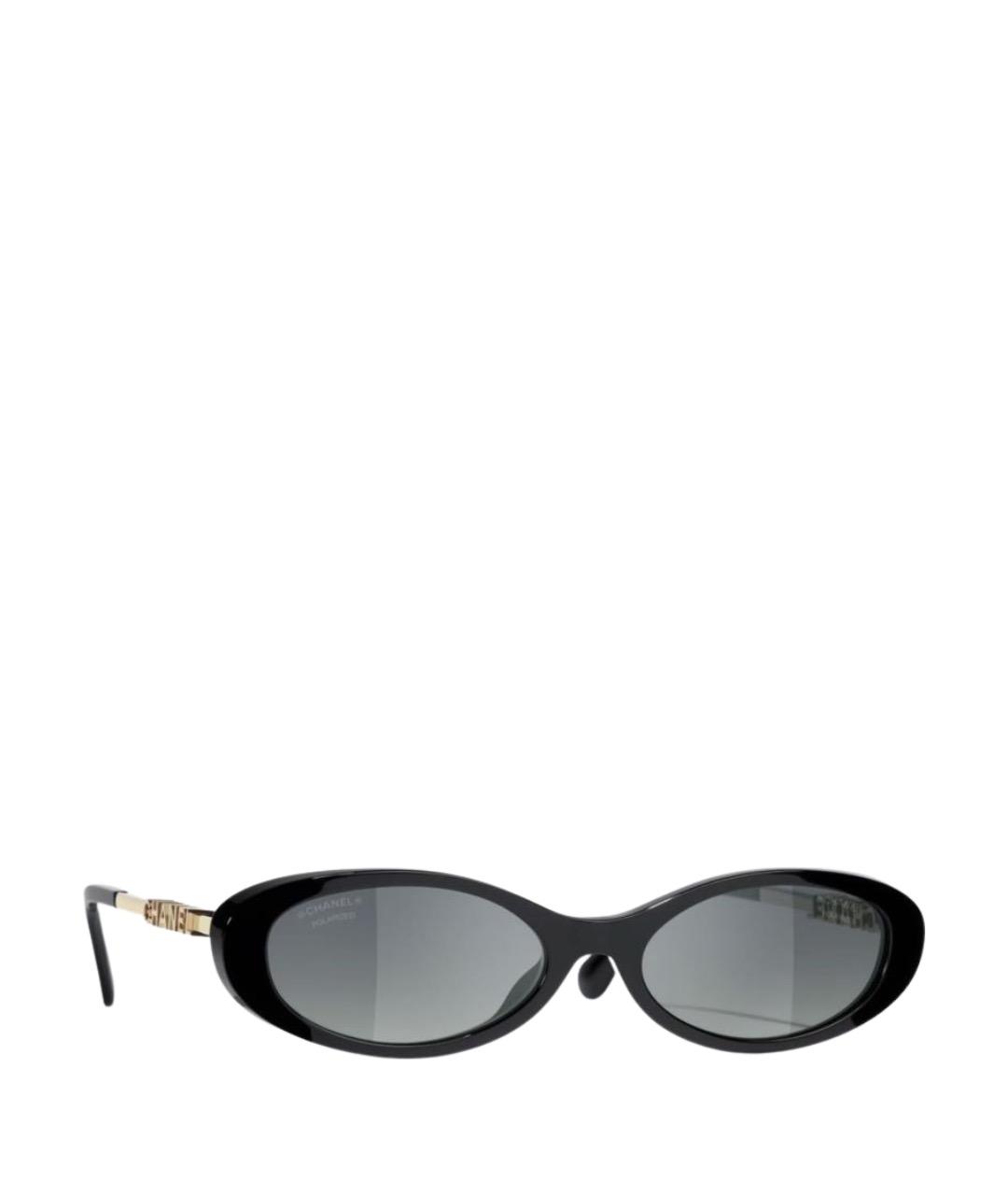CHANEL Черные пластиковые солнцезащитные очки, фото 1