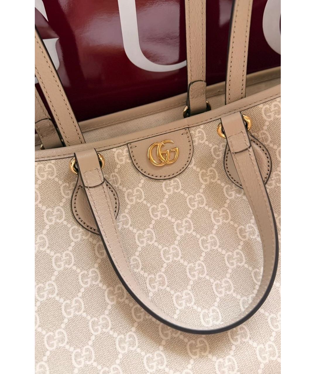 GUCCI Бежевая сумка тоут, фото 5
