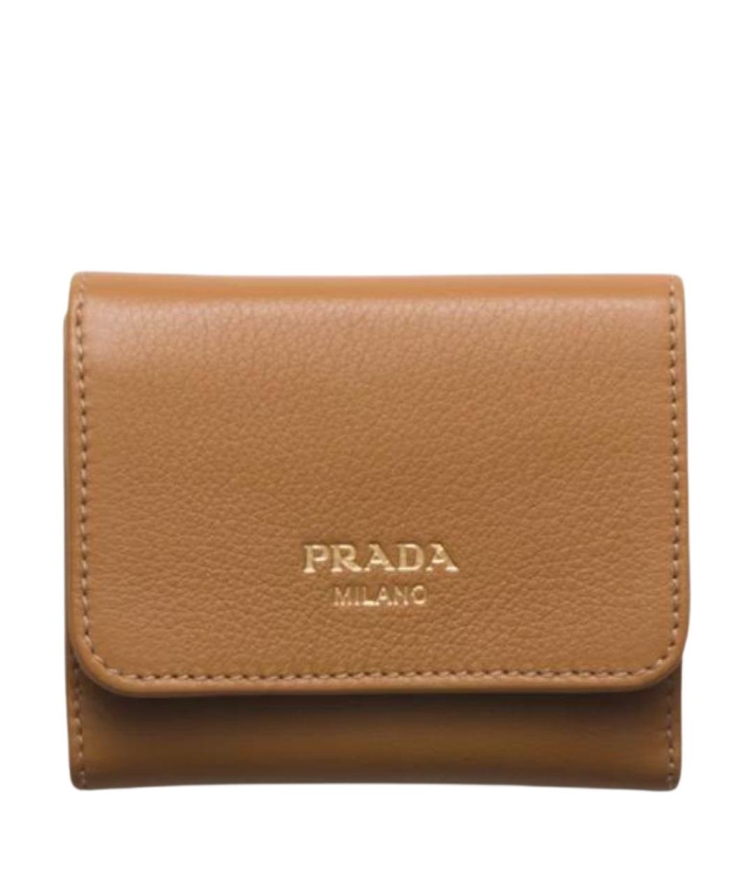 PRADA Коричневый кожаный кошелек, фото 1