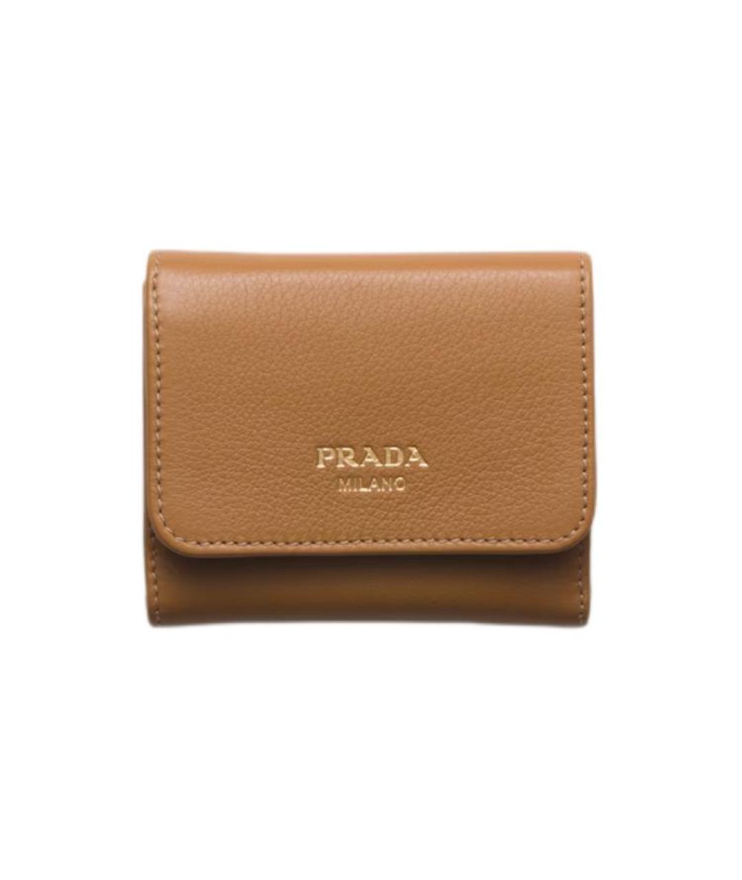 PRADA Коричневый кожаный кошелек, фото 6