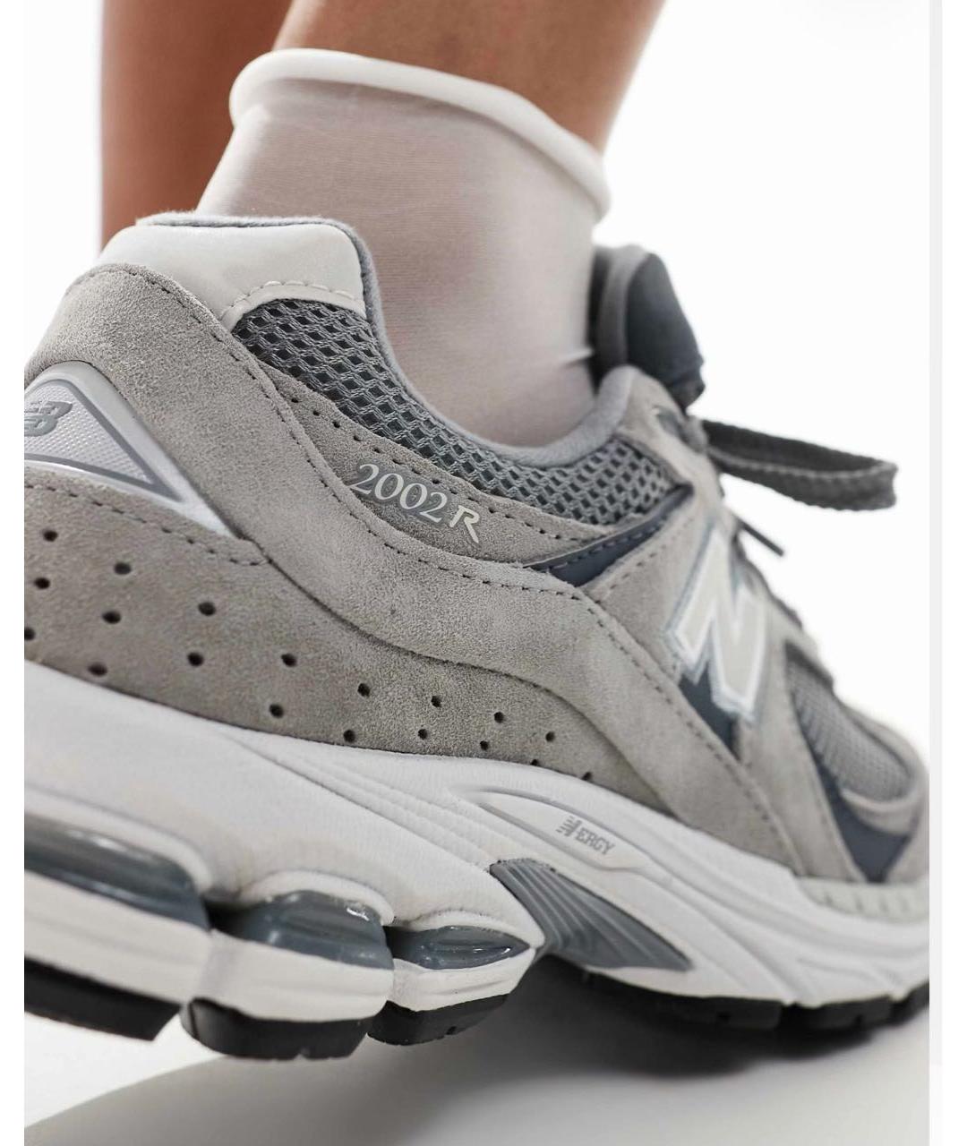 NEW BALANCE Серые замшевые кроссовки, фото 4
