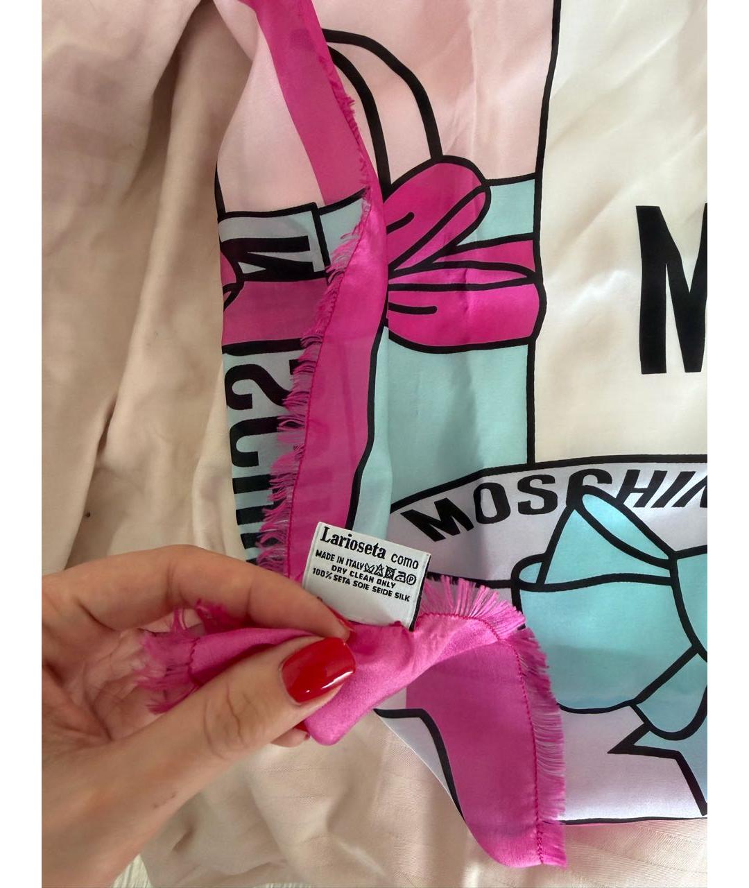 MOSCHINO Розовый платок, фото 3