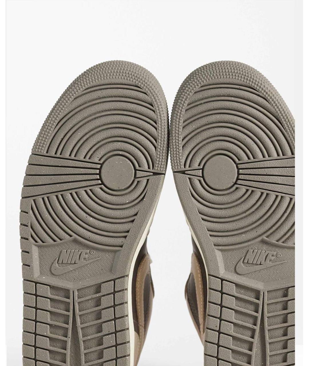 NIKE Бежевые кожаные кроссовки, фото 4
