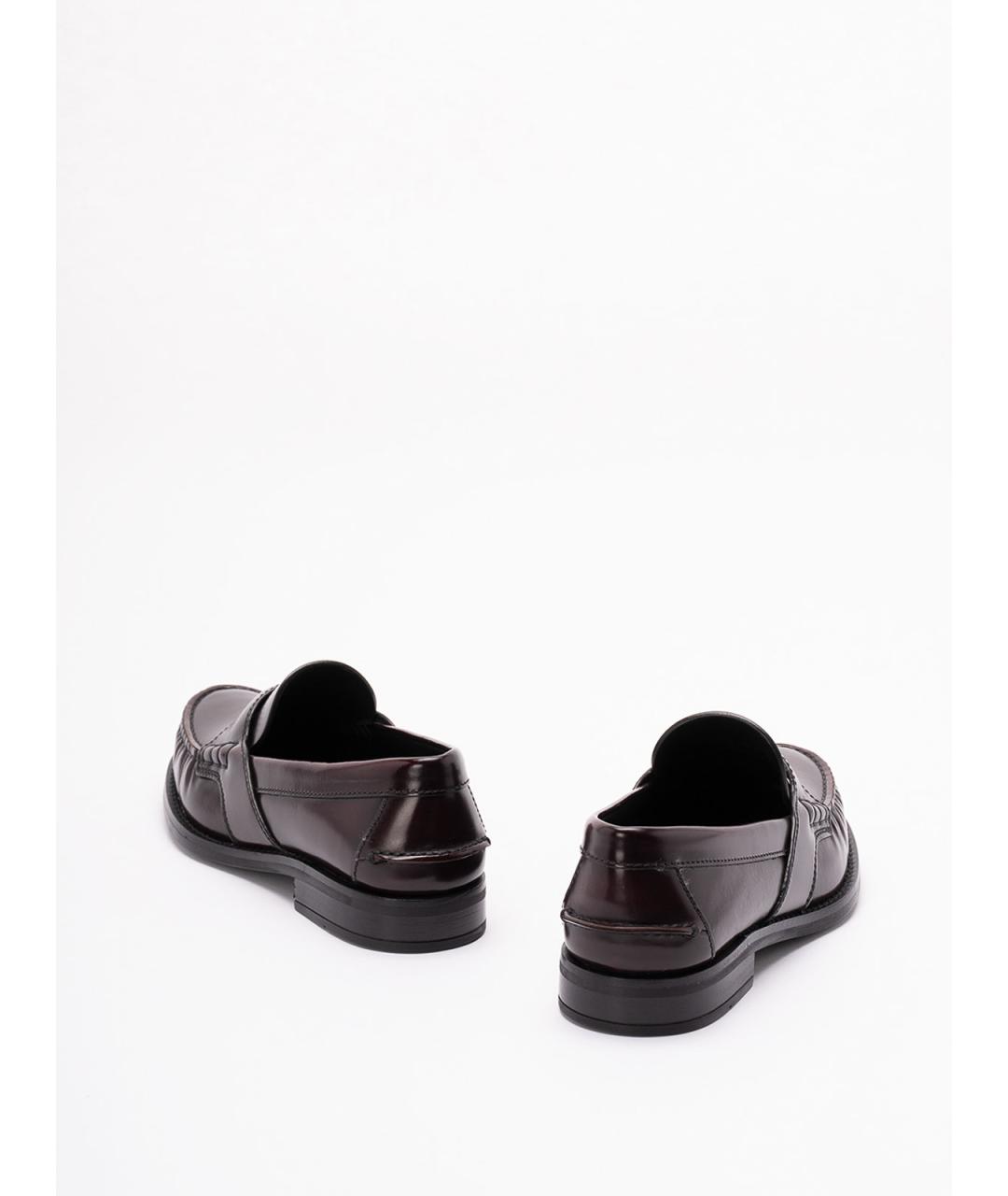 PRADA Коричневые кожаные лоферы, фото 3