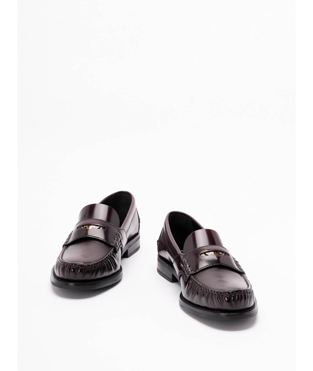 PRADA Коричневые кожаные лоферы, фото 2