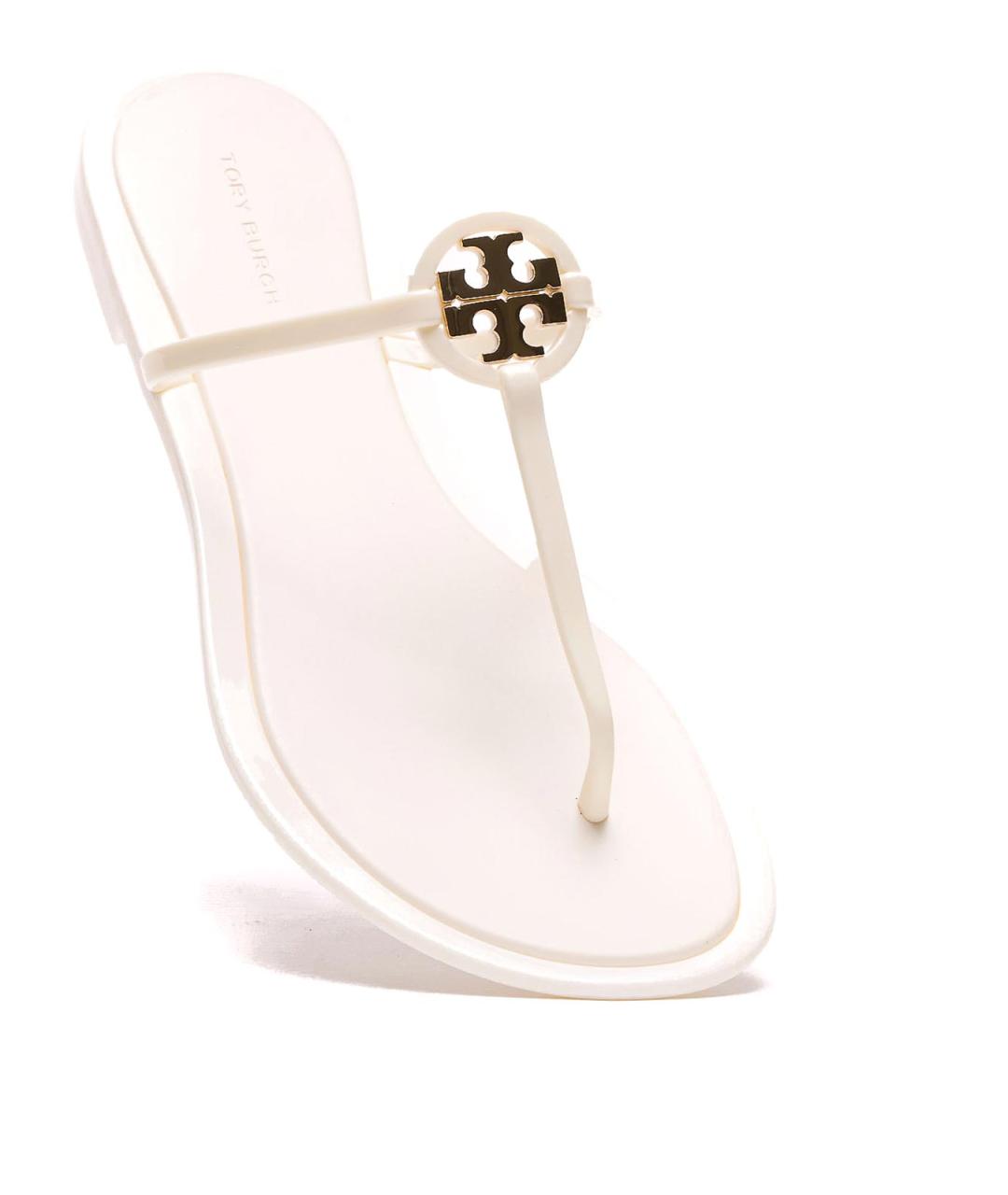 TORY BURCH Белые резиновые сандалии, фото 3