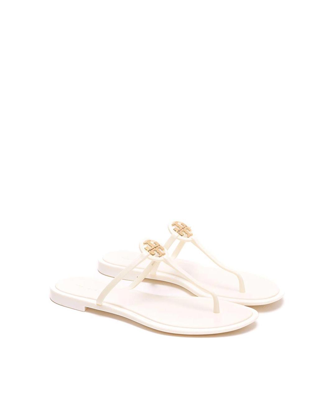 TORY BURCH Белые резиновые сандалии, фото 4