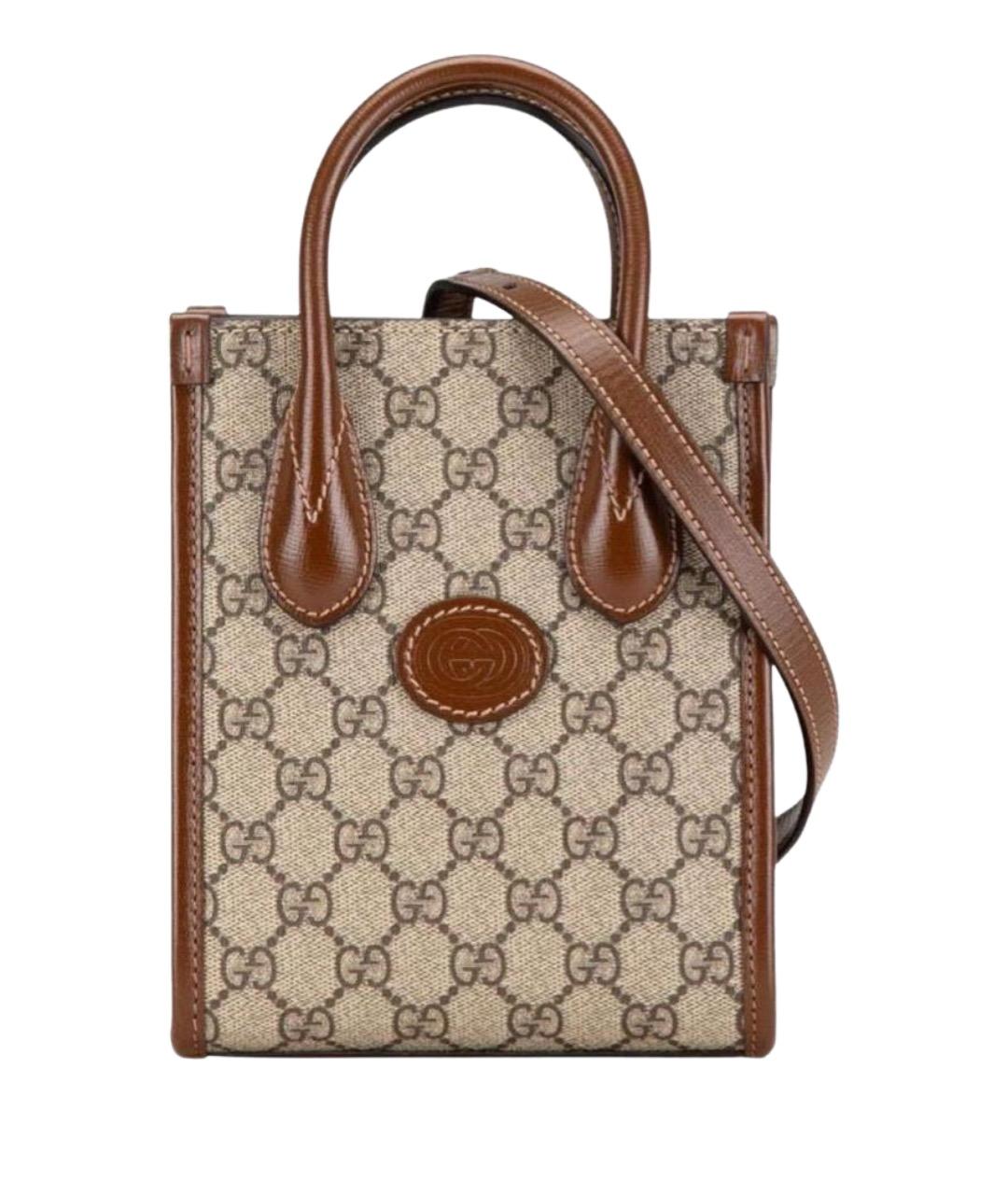 GUCCI Бежевая сумка с короткими ручками, фото 1