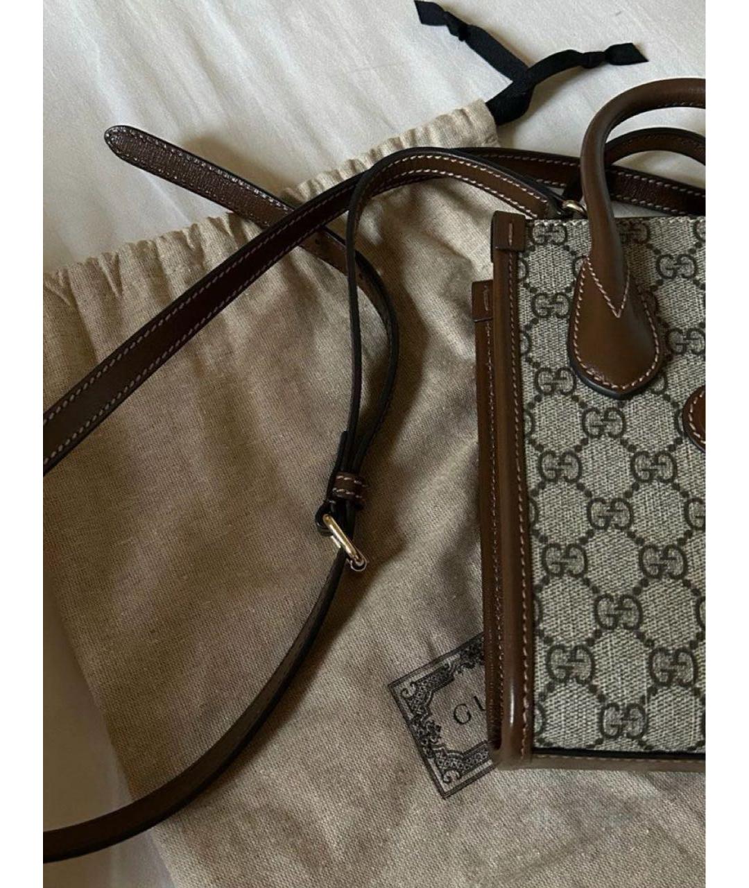 GUCCI Бежевая сумка с короткими ручками, фото 7