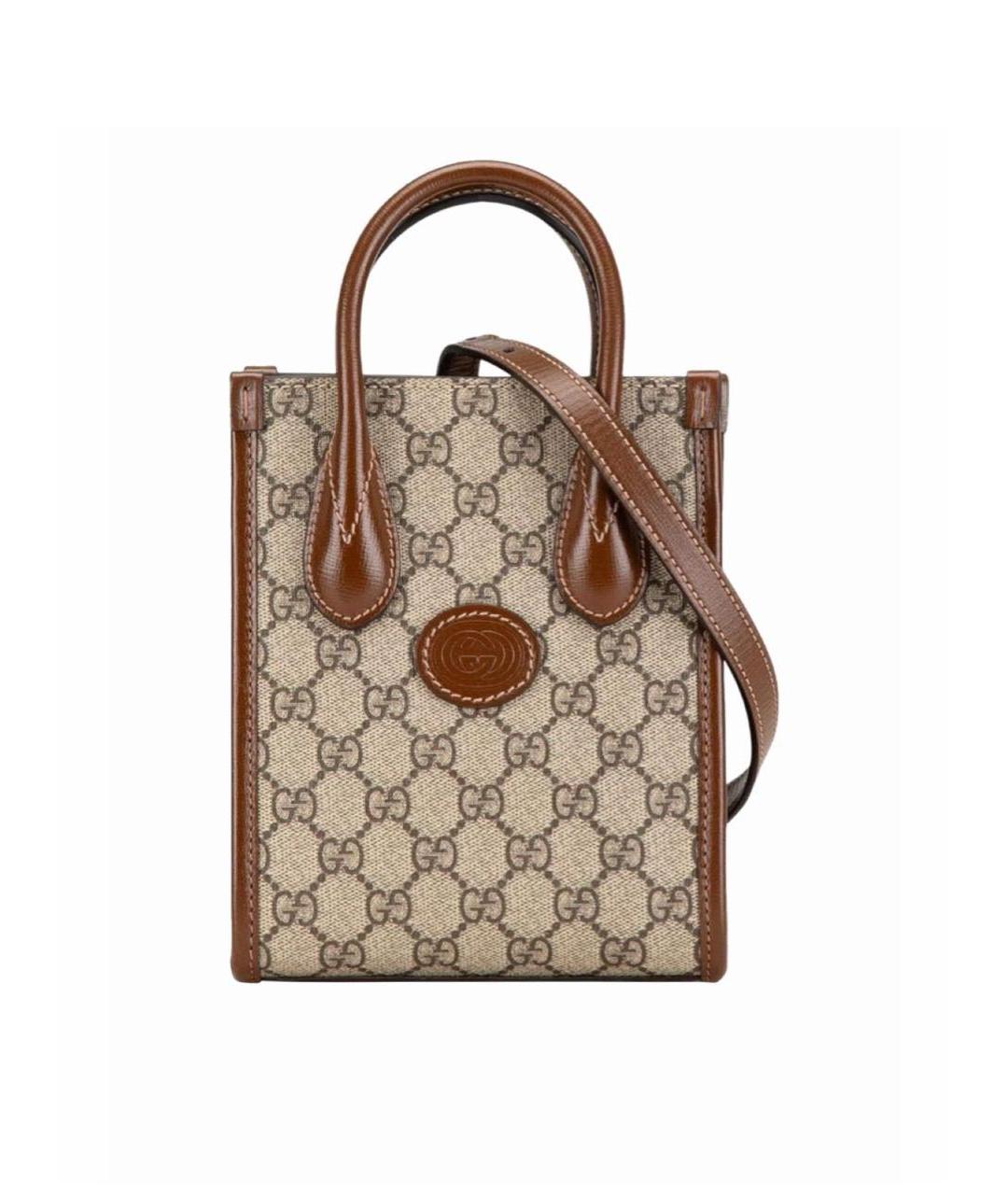 GUCCI Бежевая сумка с короткими ручками, фото 9