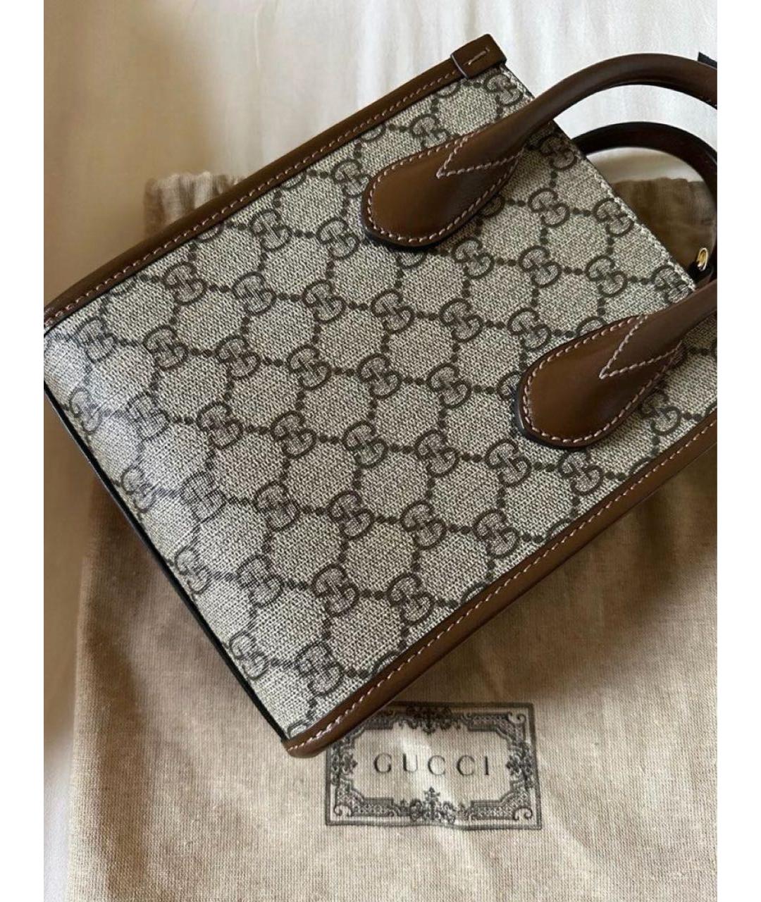 GUCCI Бежевая сумка с короткими ручками, фото 8