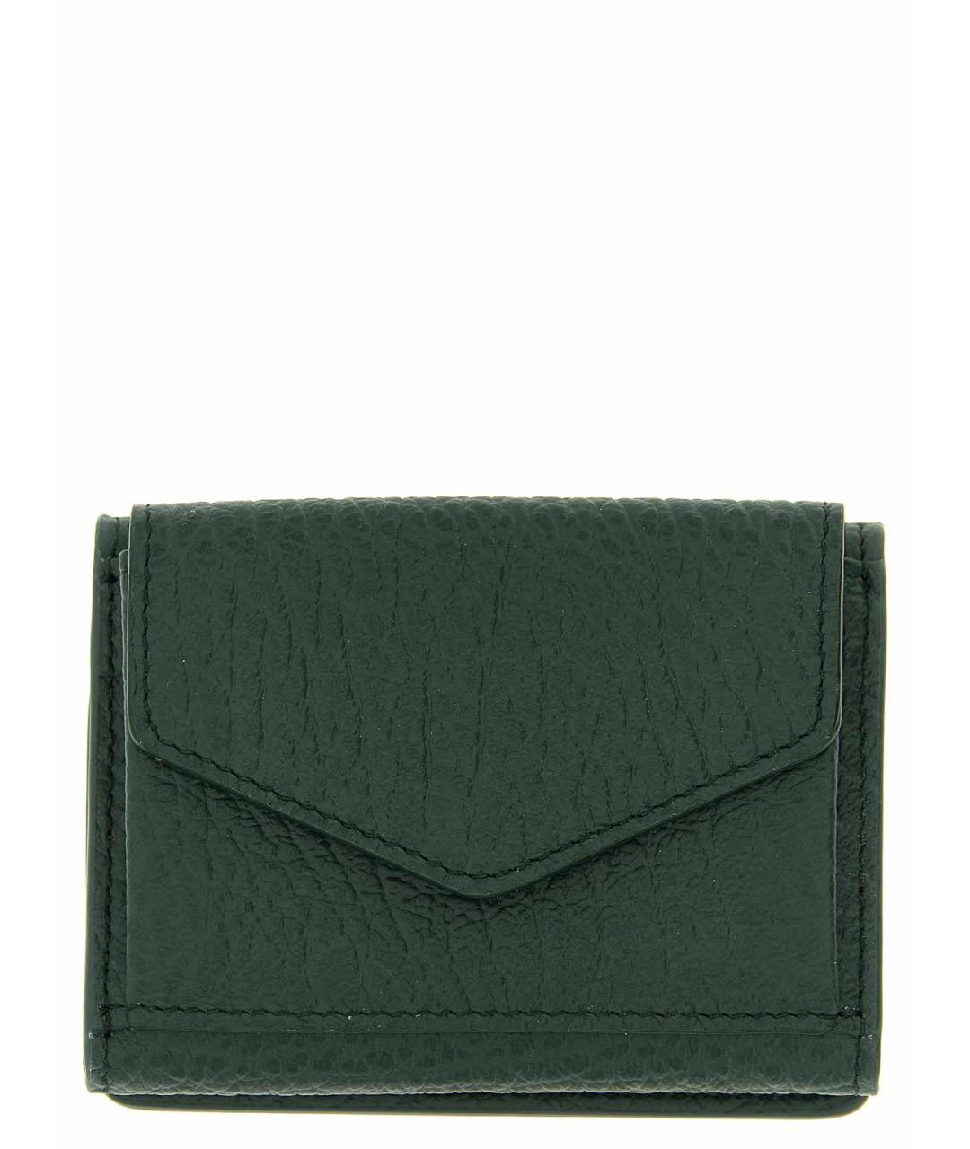MAISON MARGIELA Зеленый кожаный кошелек, фото 2