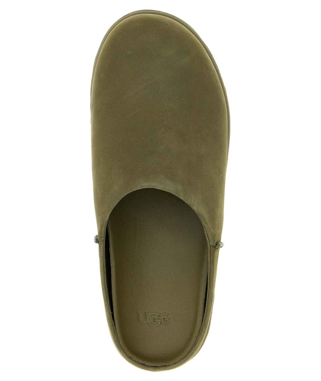 UGG Зеленые кожаные слипоны, фото 4