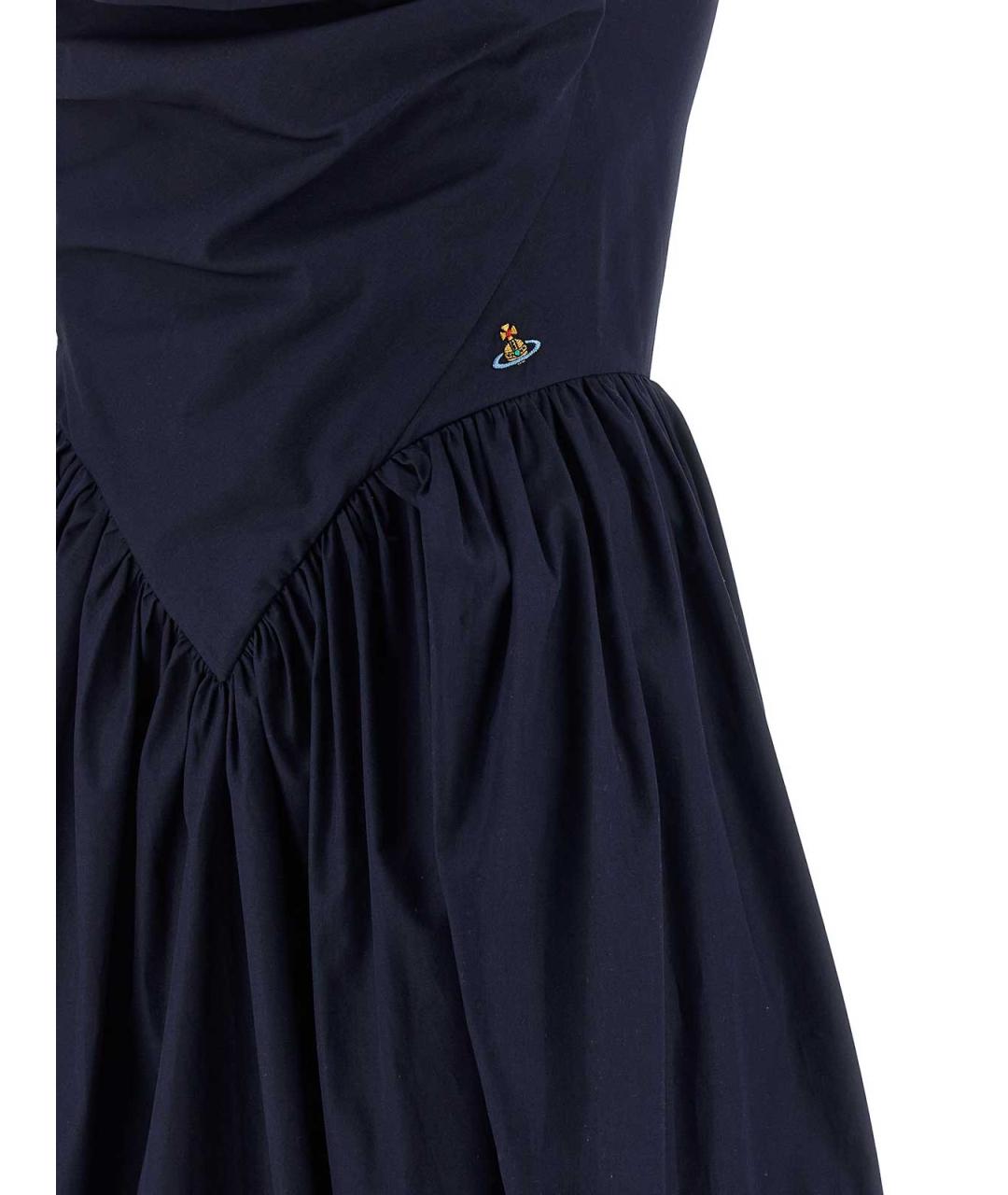 VIVIENNE WESTWOOD Синее хлопковое повседневное платье, фото 4