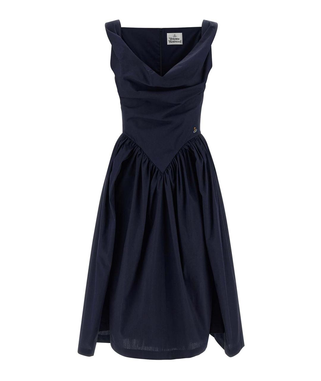 VIVIENNE WESTWOOD Синее хлопковое повседневное платье, фото 1