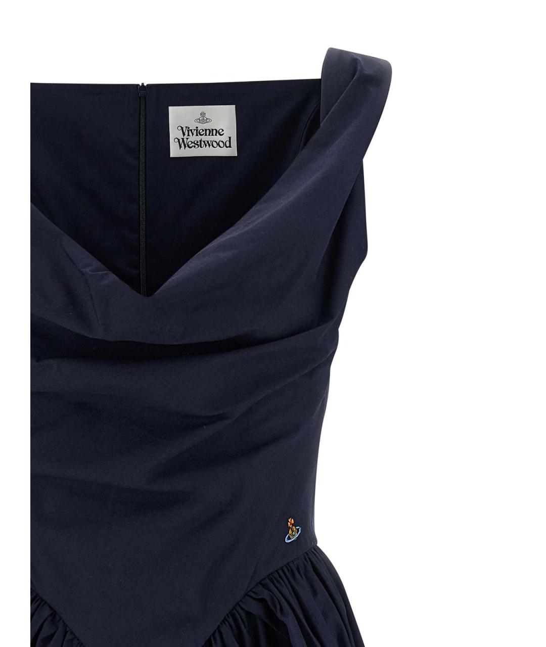 VIVIENNE WESTWOOD Синее хлопковое повседневное платье, фото 3