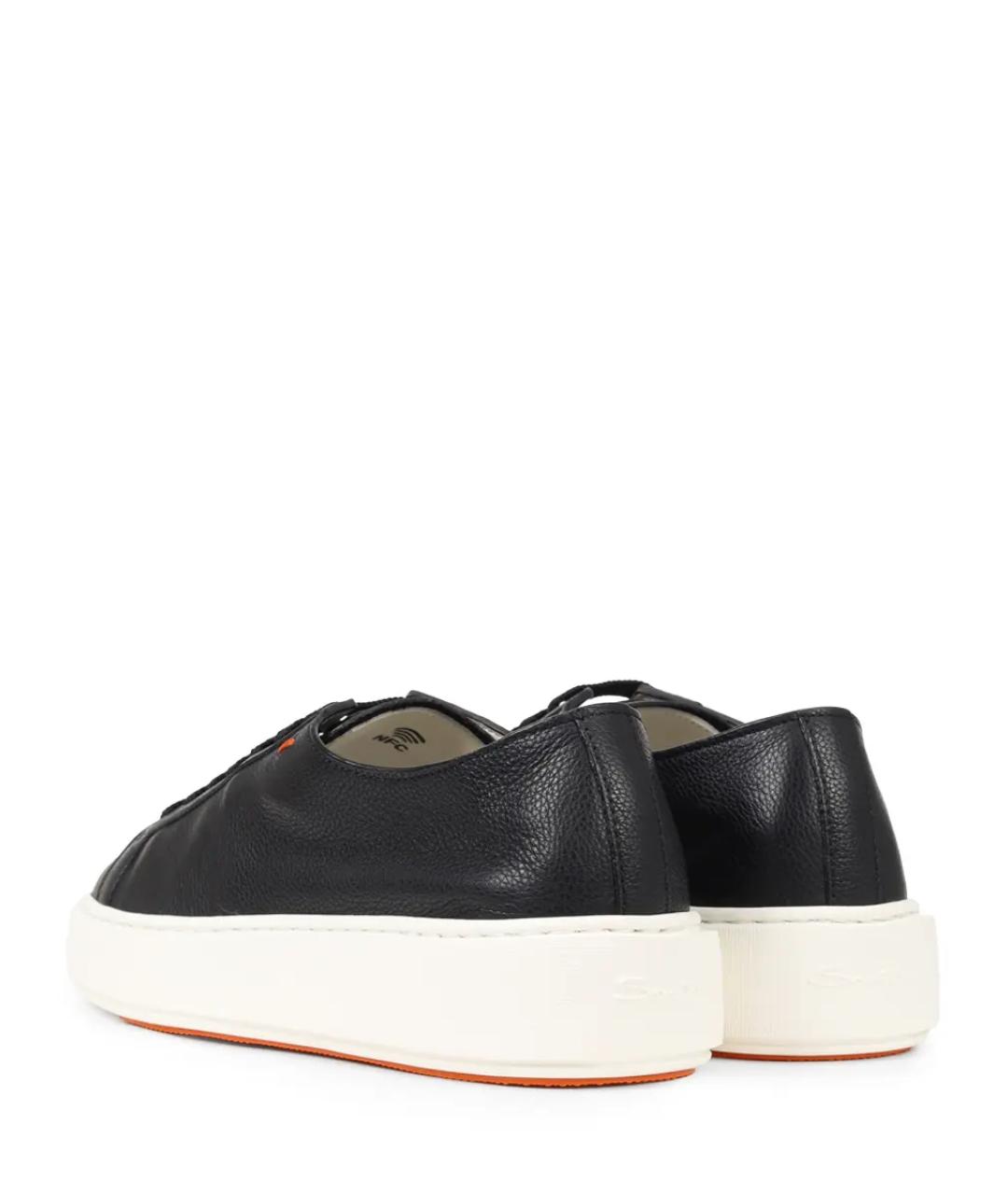 SANTONI Черные кеды, фото 4