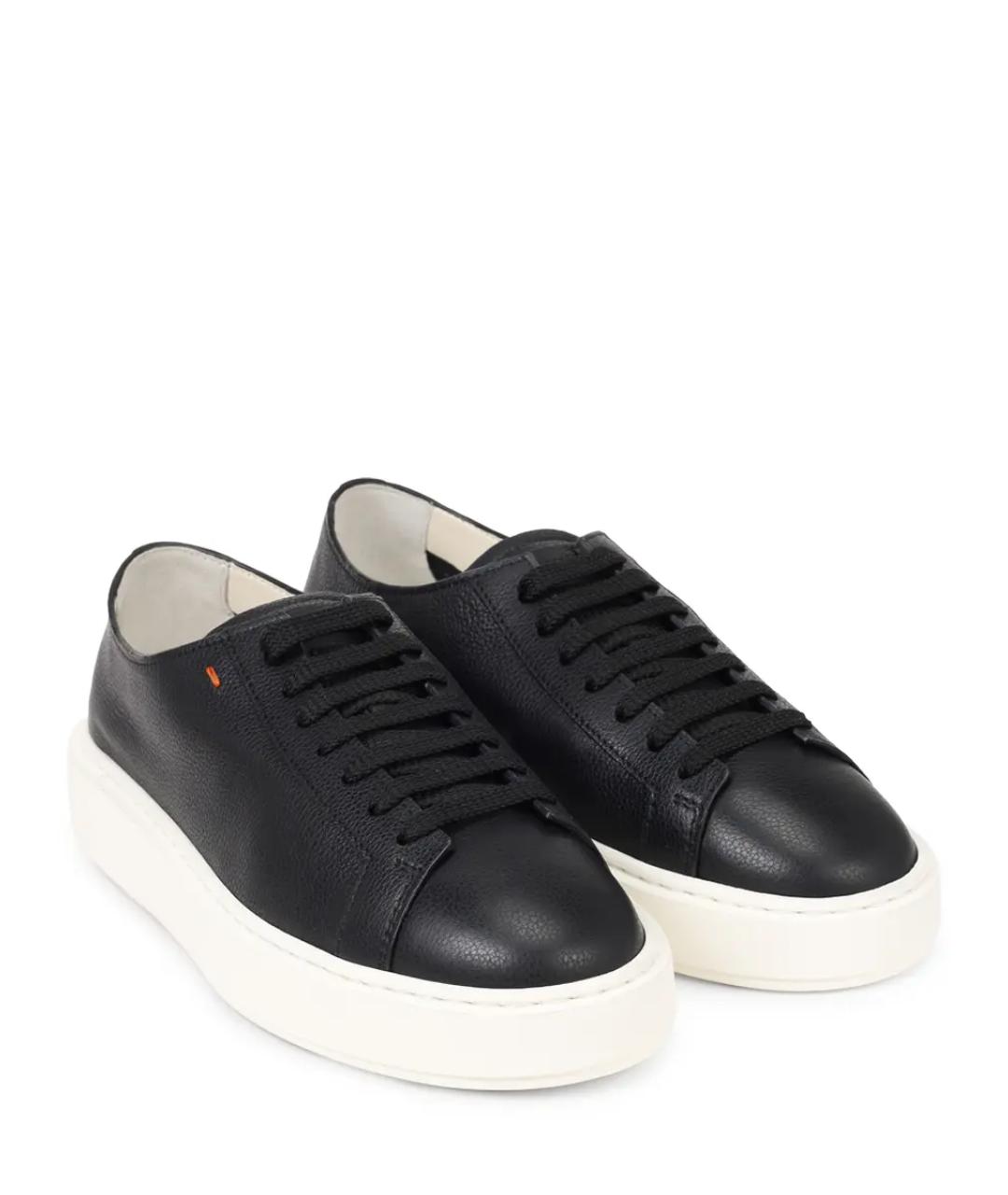 SANTONI Черные кеды, фото 2