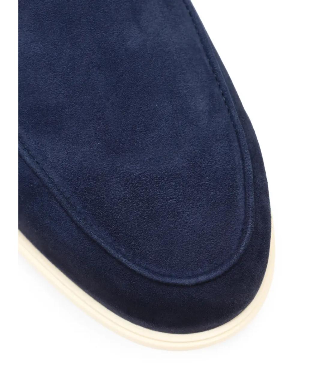 SANTONI Синие кожаные лоферы, фото 5
