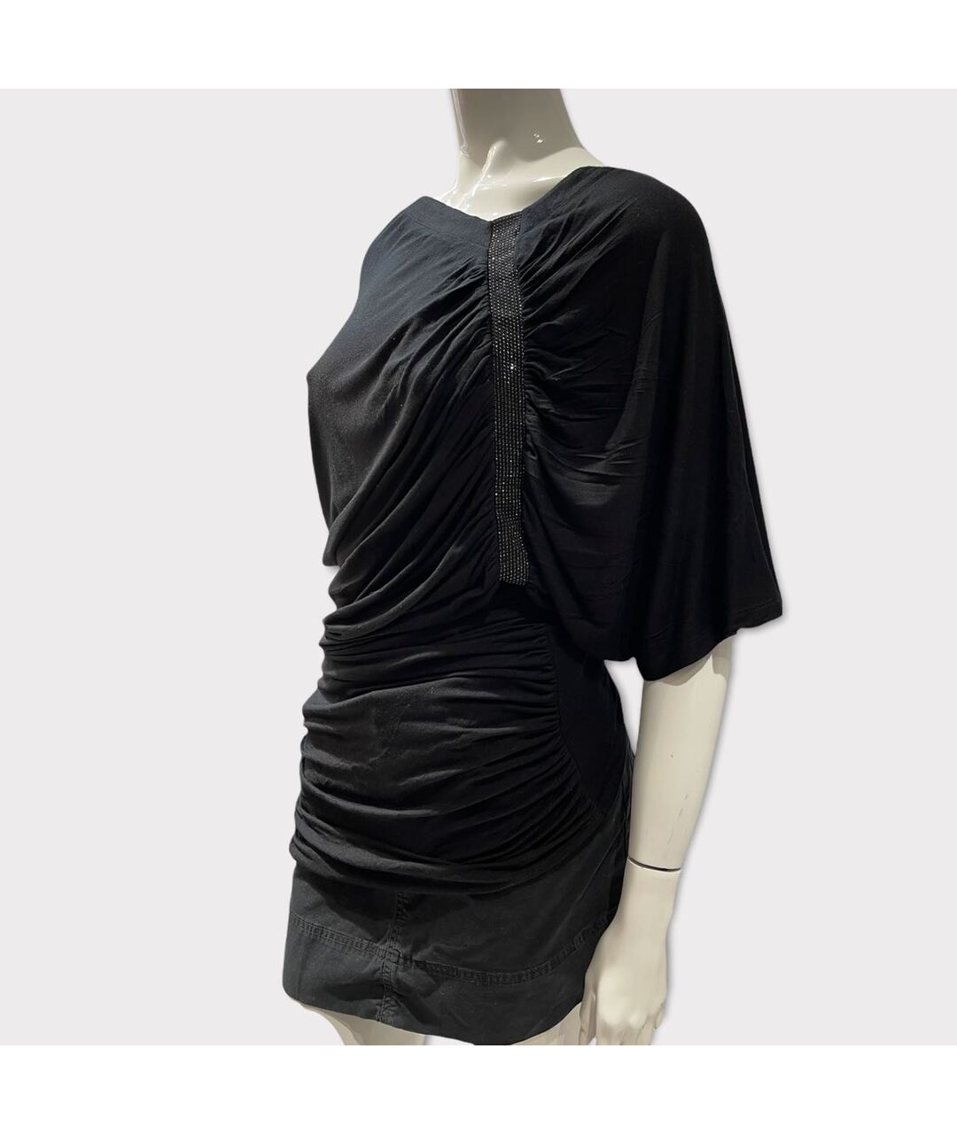 VERSACE JEANS COUTURE Черное вискозное коктейльное платье, фото 2