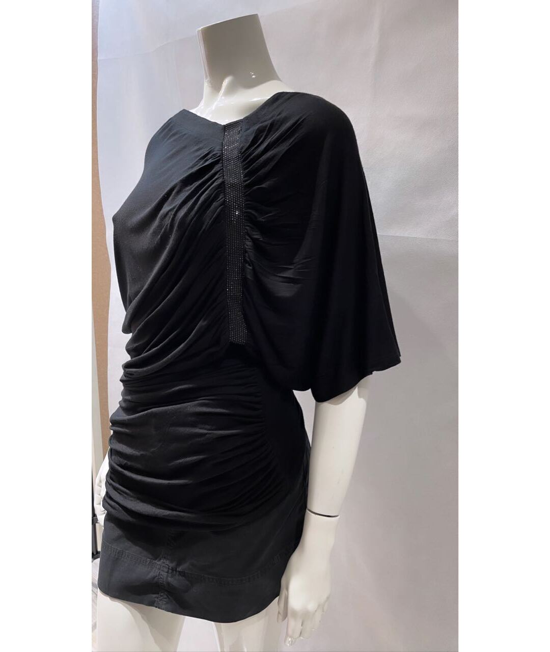 VERSACE JEANS COUTURE Черное вискозное коктейльное платье, фото 3