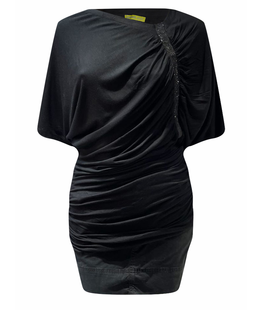 VERSACE JEANS COUTURE Черное вискозное коктейльное платье, фото 1